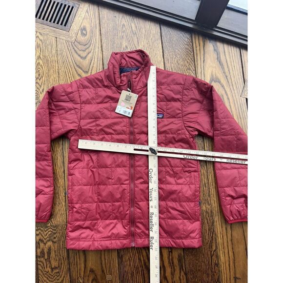 Patagonia Kid's Nano Puff Brick Quilt Wax Red Winter Jacket Size Medium (10) - Picture 4 of 6